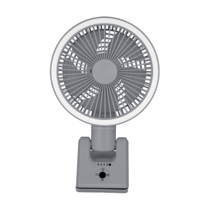 SMALL PORTABLE RECHARGABLE FOLDING CLIP ON 4-IN-1 8” DESKTOP FAN