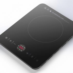 Black glass induction cooktop